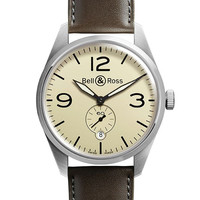 xX v Bell&amp;Ross VINTAGE@VINTAGE BR@VINTAGE AUTOMATIC BR123 ORIGINAL BEIGE